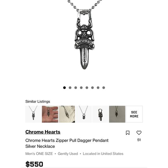 Men's Chrome Hearts Blue Embroidered Zip Front Hoodie Size XXL - Picture 13 of 14